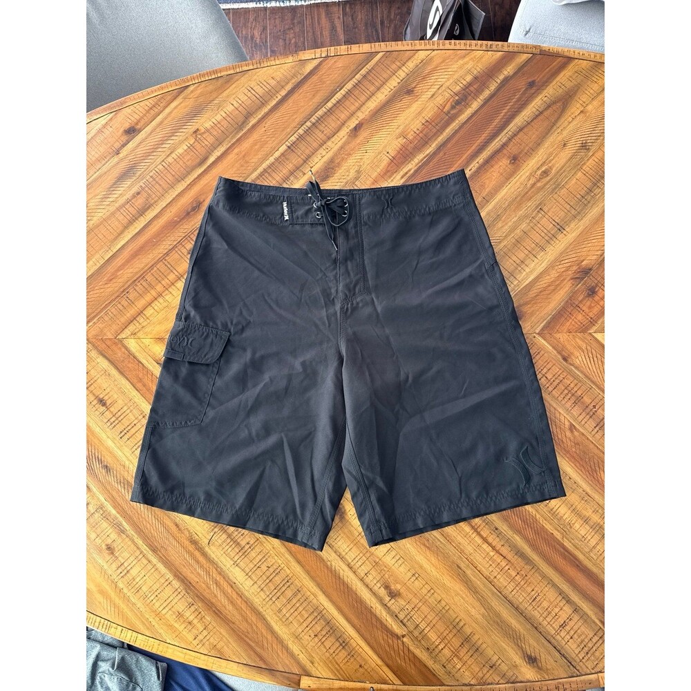 Hurley Black Board Shorts - Baggy Loose Long size 32